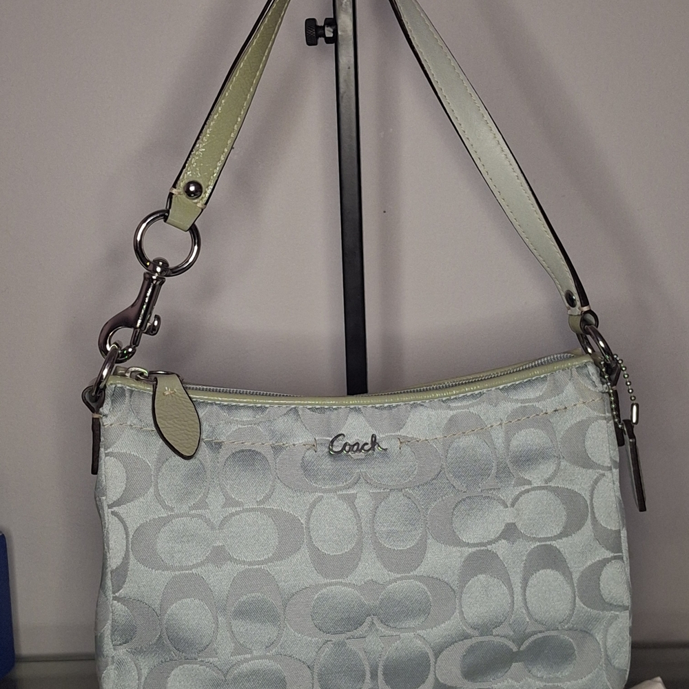 Baby Blue Mini Coach Shoulder Bag